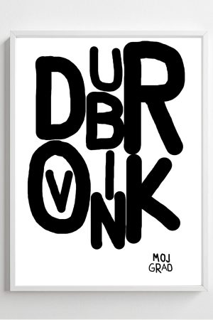 Personalizirana ručno crtana ilustracija grada "Dubrovnika"