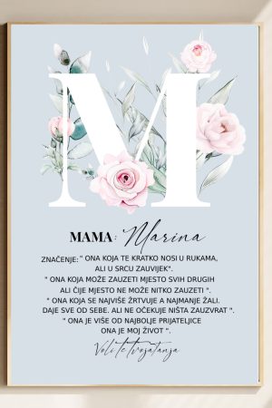 Personalizirani poster za mamu (baku, tetu, kumu, tatu, djeda.....)"