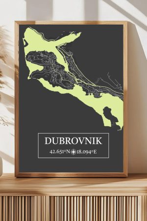 Personalizirana karta grada Dubrovnik